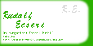 rudolf ecseri business card
